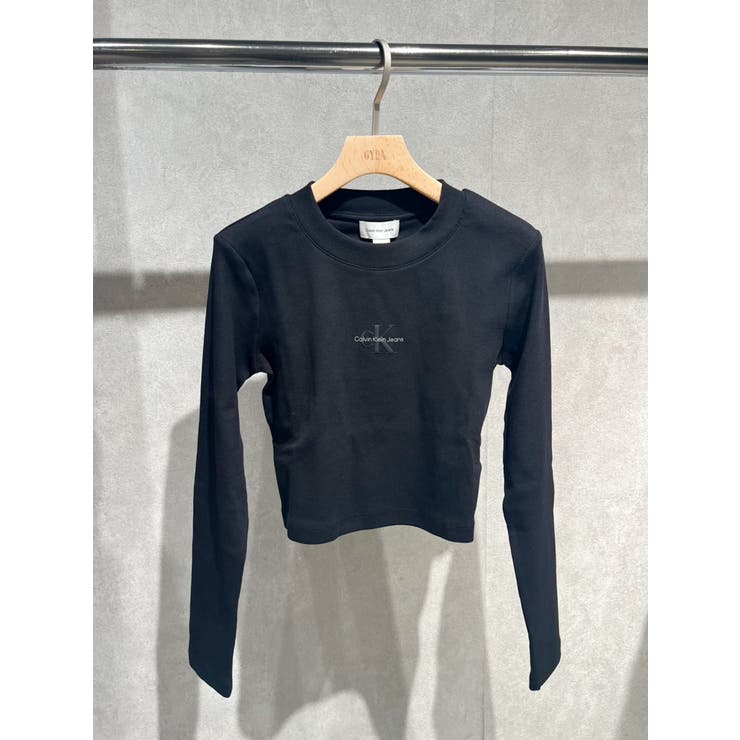 ブラック | CalvinKlein A-LS MONOGRAM BABY TEE | GYDA
