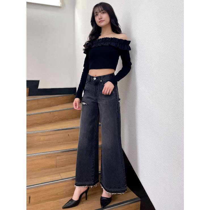 フリルリブトップス | GYDA | 詳細画像4 