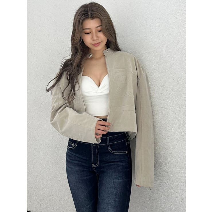 フェイクスウェードエンボスブルゾン | GYDA | 詳細画像15 