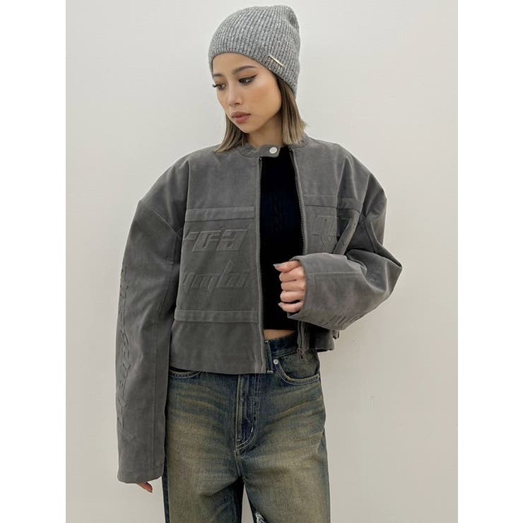 フェイクスウェードエンボスブルゾン | GYDA | 詳細画像2 