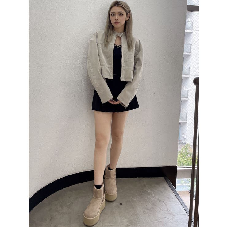 フェイクスウェードエンボスブルゾン | GYDA | 詳細画像25 