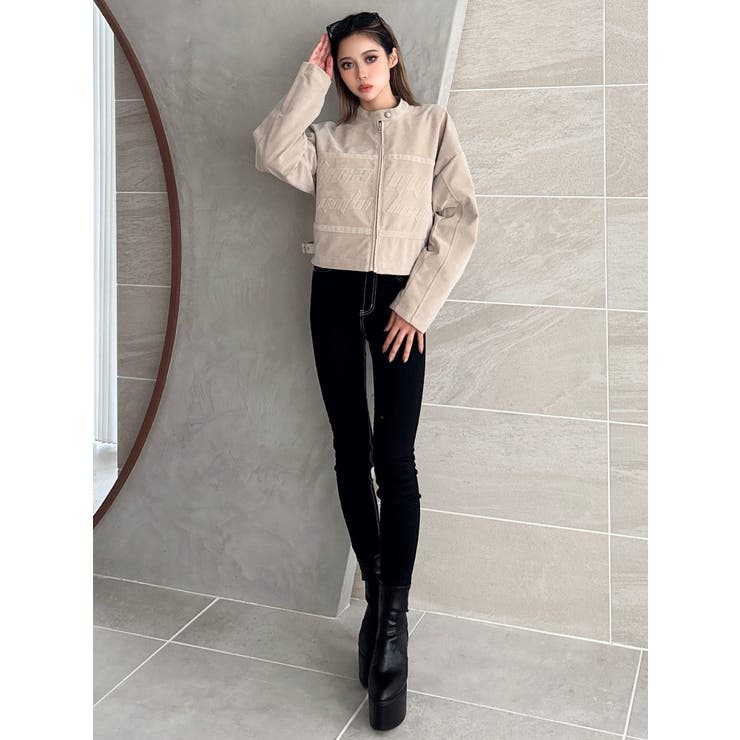 フェイクスウェードエンボスブルゾン | GYDA | 詳細画像34 