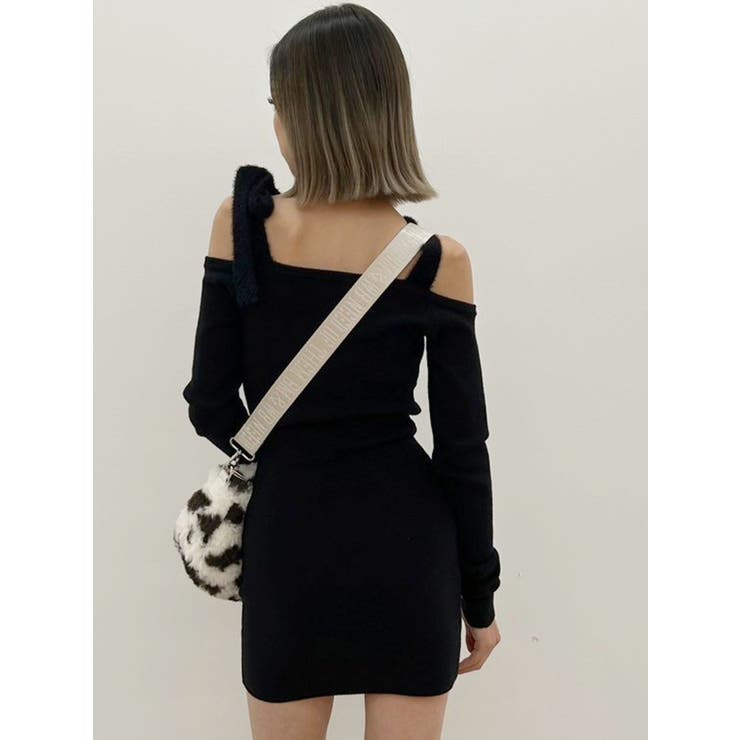 shoulderリボンタイトリブニットワンピース | GYDA | 詳細画像17 