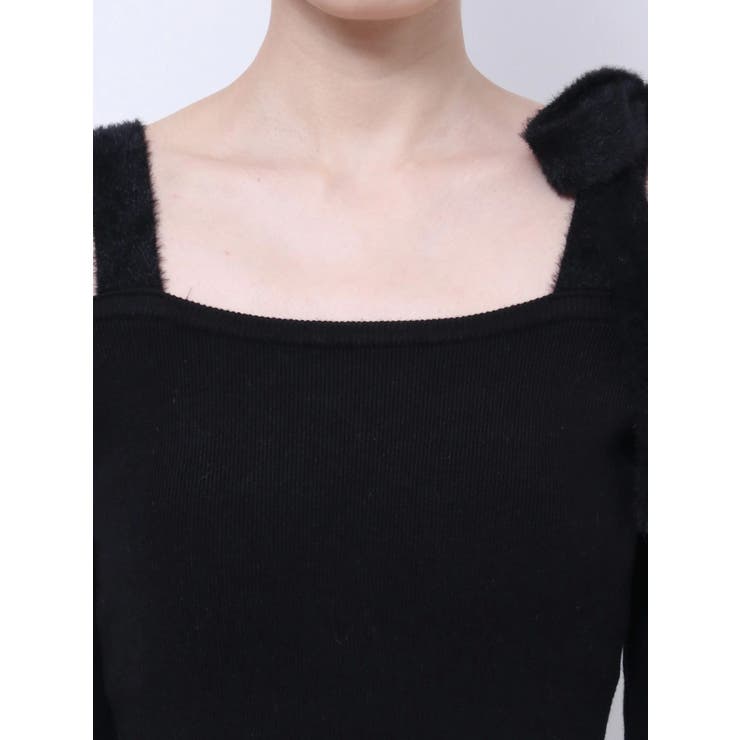 shoulderリボンタイトリブニットワンピース | GYDA | 詳細画像31 