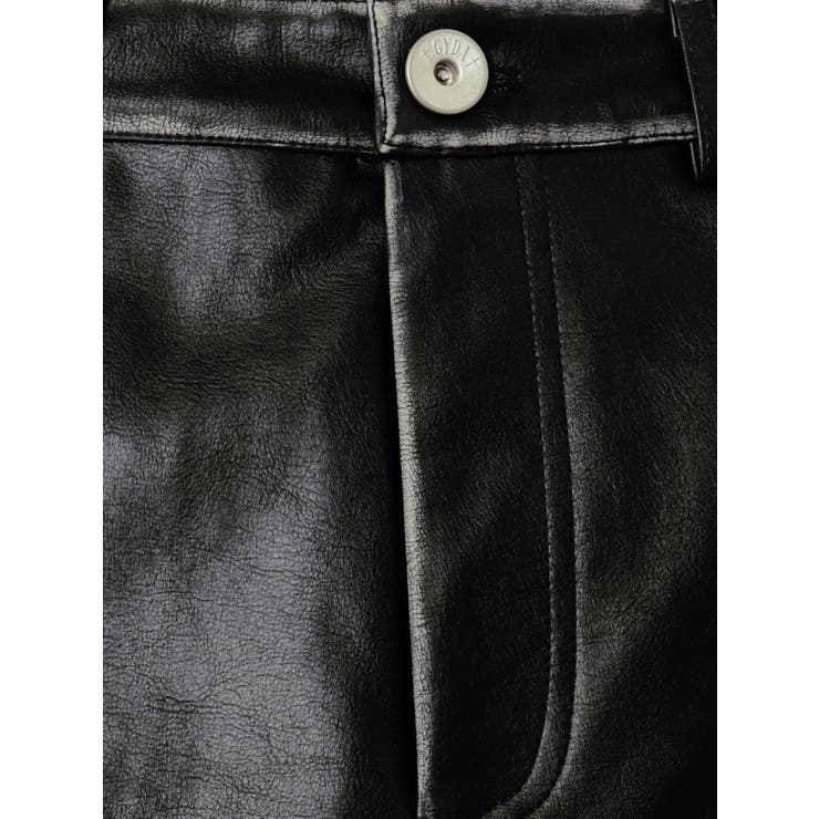 vintage processingフェイクレザーショートパンツ[品番