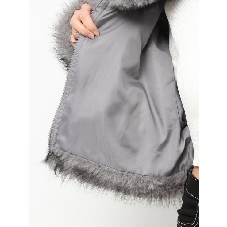 フェイクファーW ZIPショートコート[品番：MKSW0062648]｜GYDA