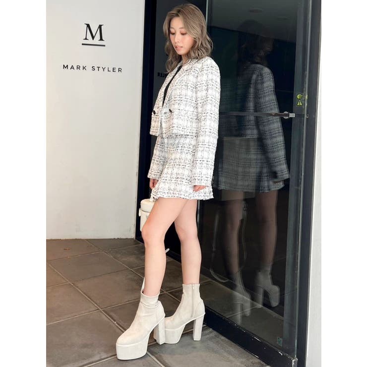 TWEEDショートジャケット【SETUP着用可】[品番:MKSW0061659 TWEEDショートジャケット【SETUP着用可】[品番:MKSW0061659