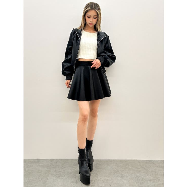 レースラインボリュームスリーブフェイクレザージャケット【SETUP着用可】 | GYDA | 詳細画像14 