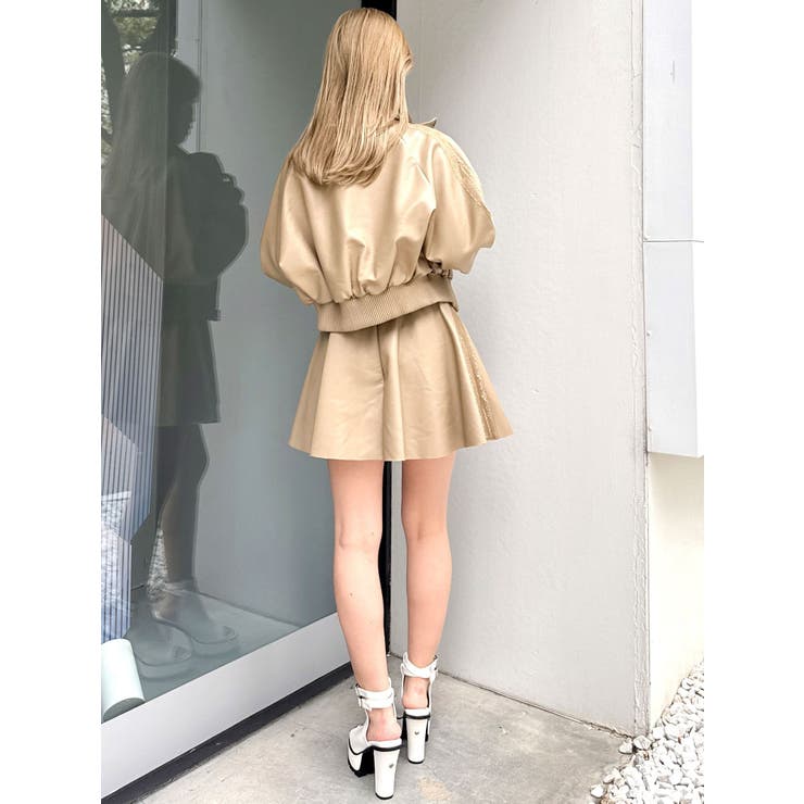 レースラインボリュームスリーブフェイクレザージャケット【SETUP着用可】 | GYDA | 詳細画像19 