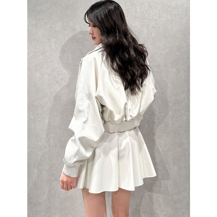 レースラインボリュームスリーブフェイクレザージャケット【SETUP着用可】 | GYDA | 詳細画像27 