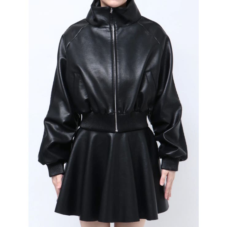 レースラインボリュームスリーブフェイクレザージャケット【SETUP着用可】 | GYDA | 詳細画像33 