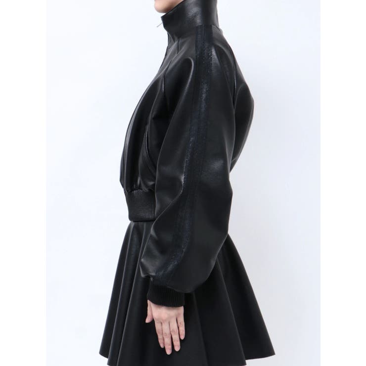 レースラインボリュームスリーブフェイクレザージャケット【SETUP着用可】 | GYDA | 詳細画像34 