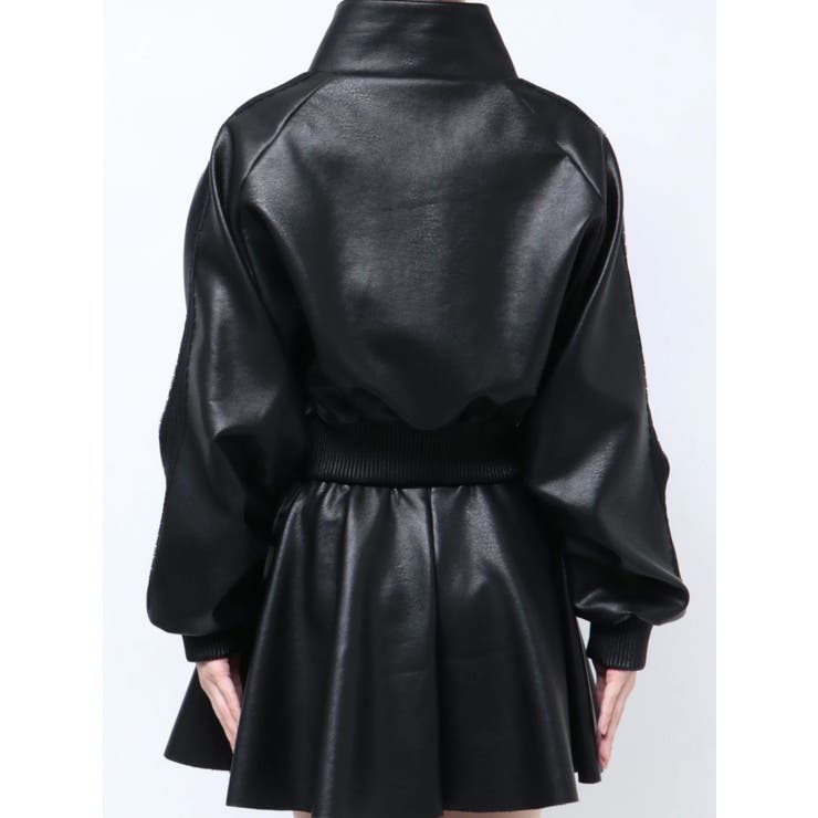 レースラインボリュームスリーブフェイクレザージャケット【SETUP着用可】 | GYDA | 詳細画像35 