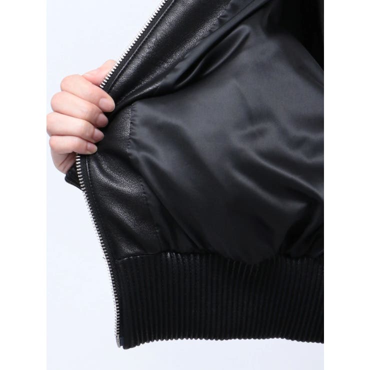 レースラインボリュームスリーブフェイクレザージャケット【SETUP着用可】 | GYDA | 詳細画像39 