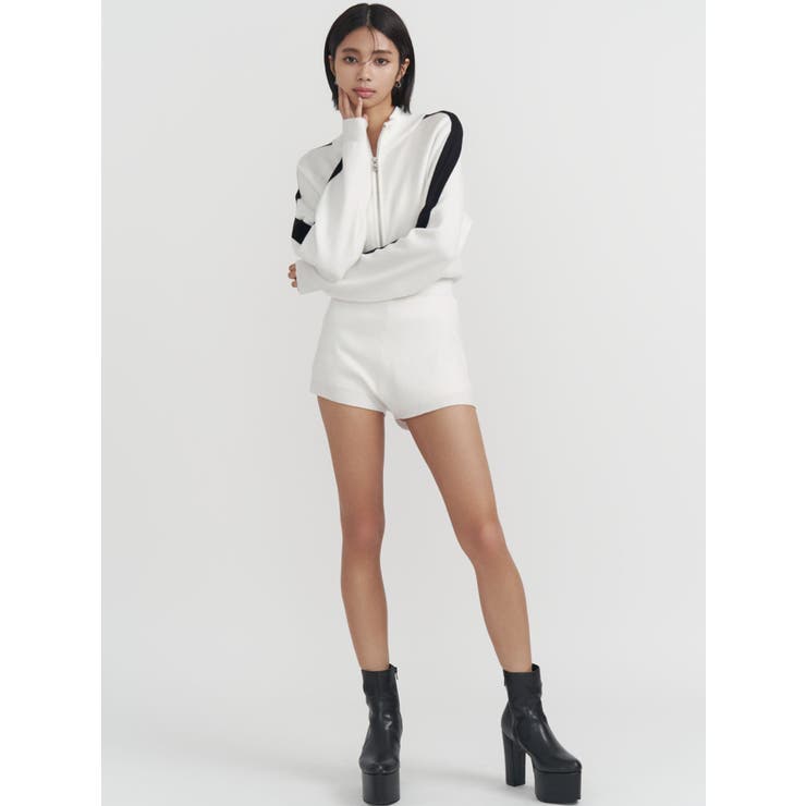 ラインスリーブニットロンパース | GYDA | 詳細画像2 