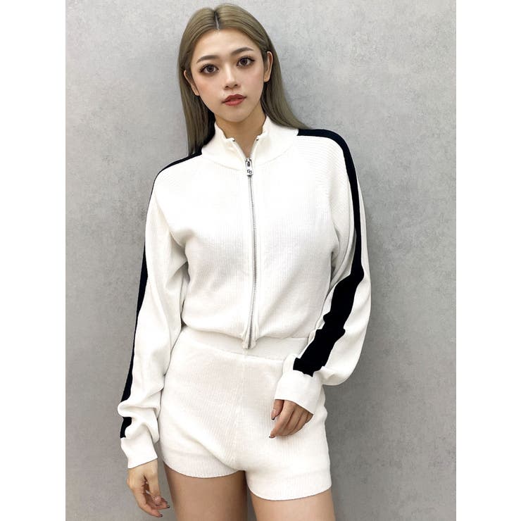 ラインスリーブニットロンパース | GYDA | 詳細画像3 