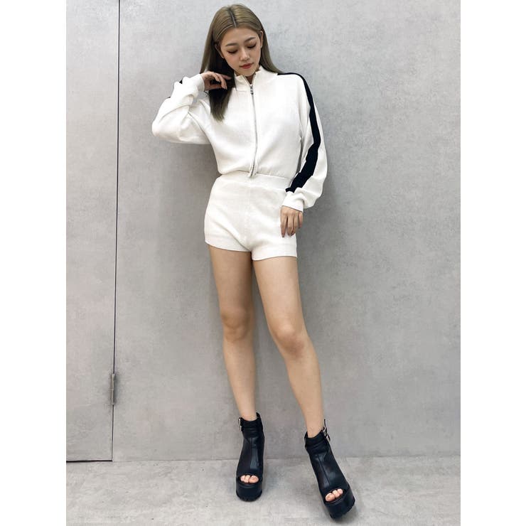 ラインスリーブニットロンパース | GYDA | 詳細画像6 