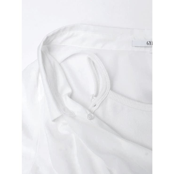 キャミレイヤードオフショルペプラムシャツ | GYDA | 詳細画像25 