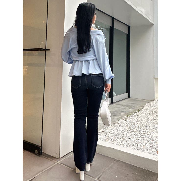 キャミレイヤードオフショルペプラムシャツ | GYDA | 詳細画像35 