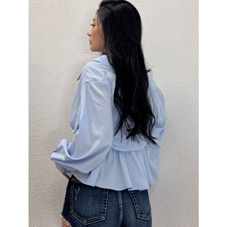 キャミレイヤードオフショルペプラムシャツ | GYDA | 詳細画像37 