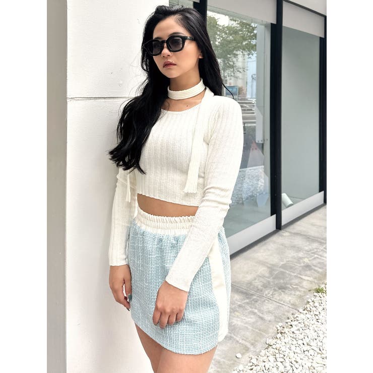 ツイード異素材スカートライクショートパンツ【SETUP着用可】 | GYDA | 詳細画像12 