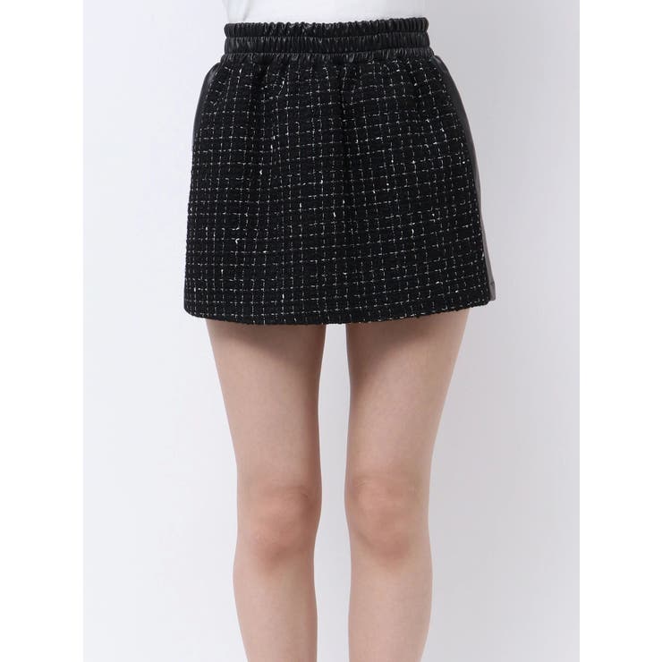 ツイード異素材スカートライクショートパンツ【SETUP着用可】[品番