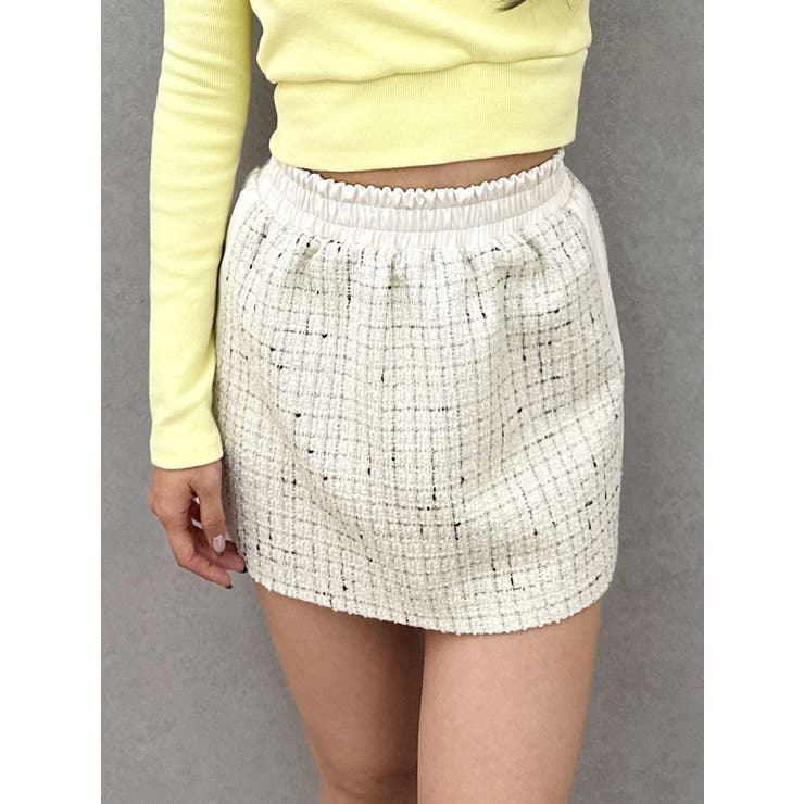 アイボリー | ツイード異素材スカートライクショートパンツ【SETUP着用可】 | GYDA