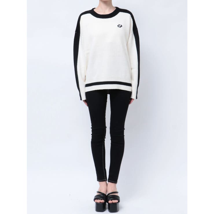 GYDALMATIAN BICOLORニットトップス[品番：MKSW0062450]｜GYDA