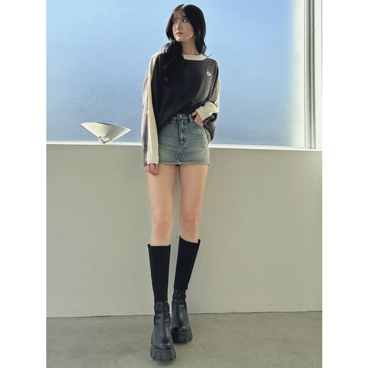 GYDALMATIAN BICOLORニットトップス | GYDA | 詳細画像49 