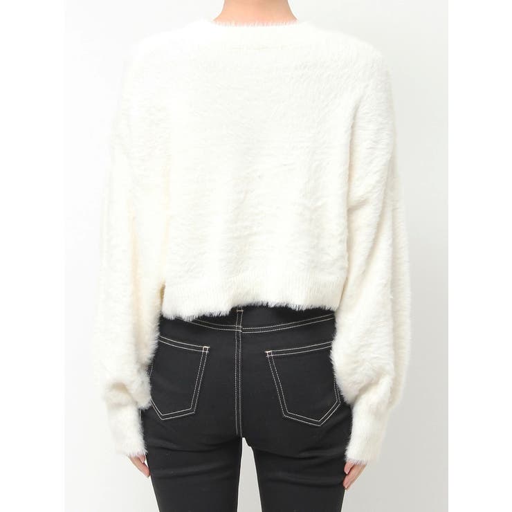 SHOPLIST限定】シャギージャカードheart ニットトップス[品番