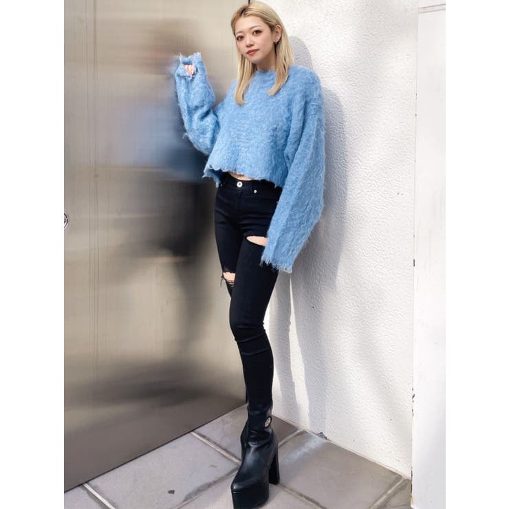 モヘアタッチシャギーショートニットトップス【WEB限定】 | GYDA | 詳細画像21 