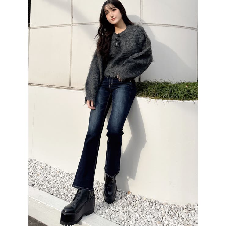 モヘアタッチシャギーショートニットトップス【WEB限定】 | GYDA | 詳細画像28 