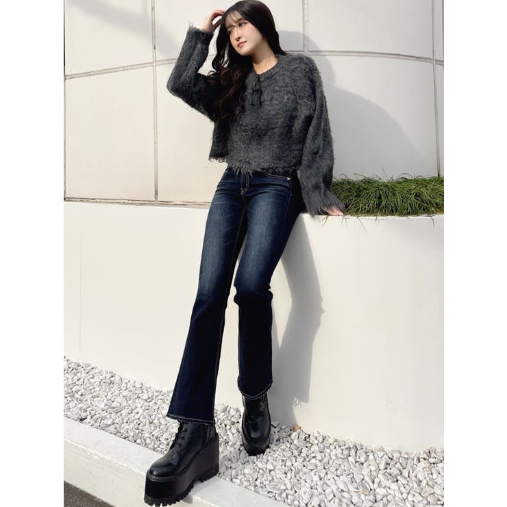 モヘアタッチシャギーショートニットトップス【WEB限定】 | GYDA | 詳細画像30 