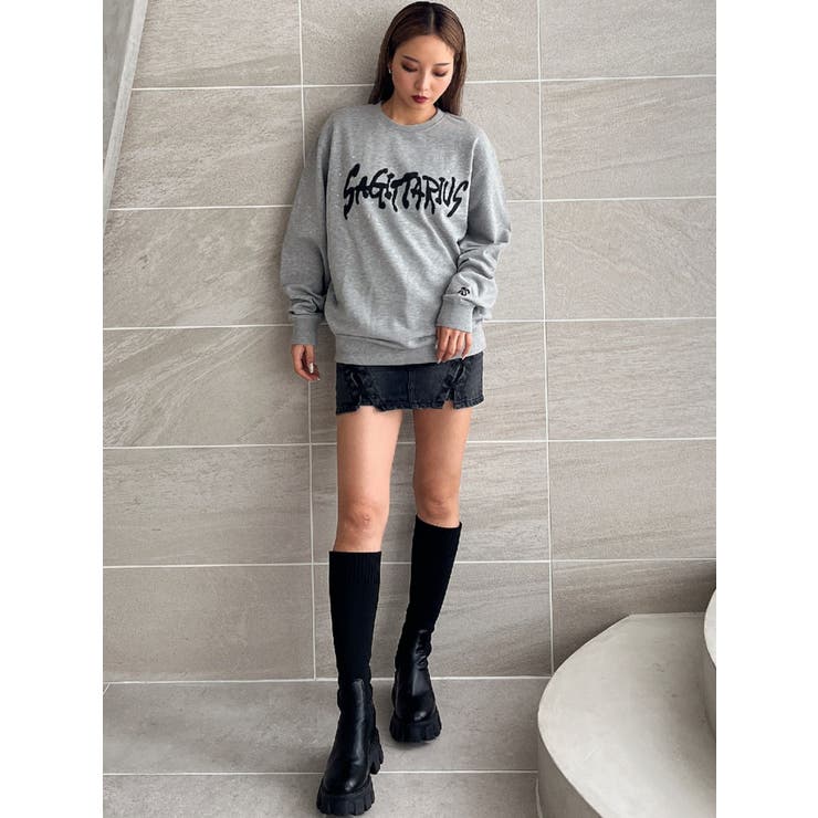 せいせいコラボ】SAGITTARIUSラインストーンスウェットトップス