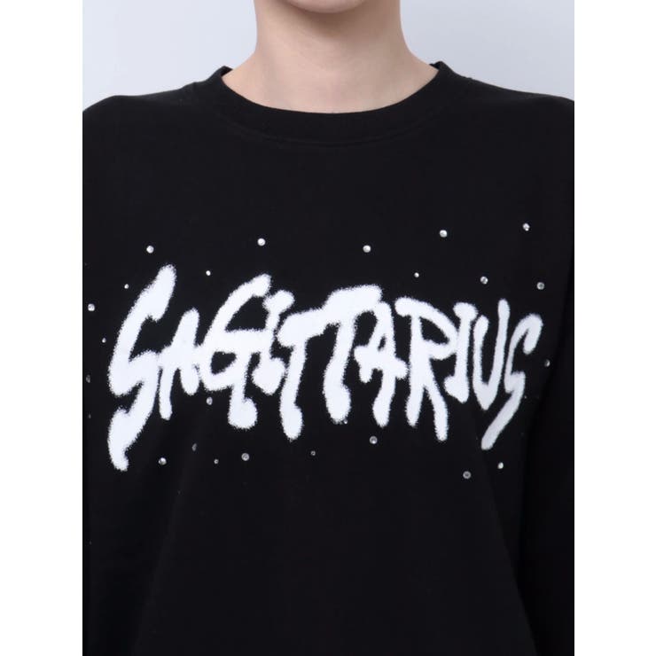 せいせいコラボ】SAGITTARIUSラインストーンスウェットトップス