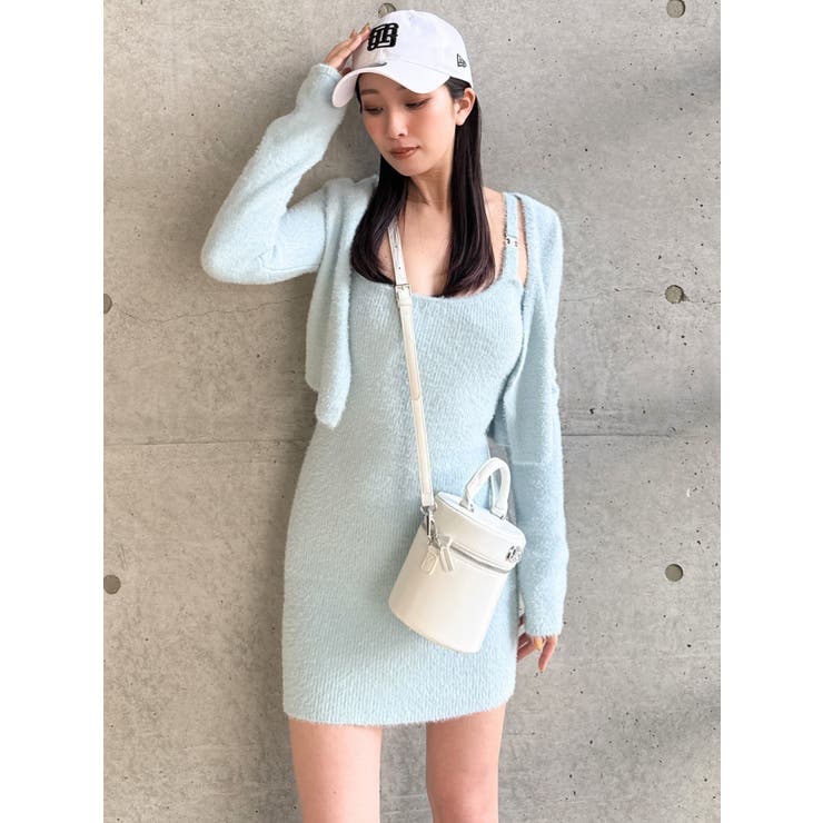 Symmetry GYDA embroideryシャギーニットカーディガン[品番