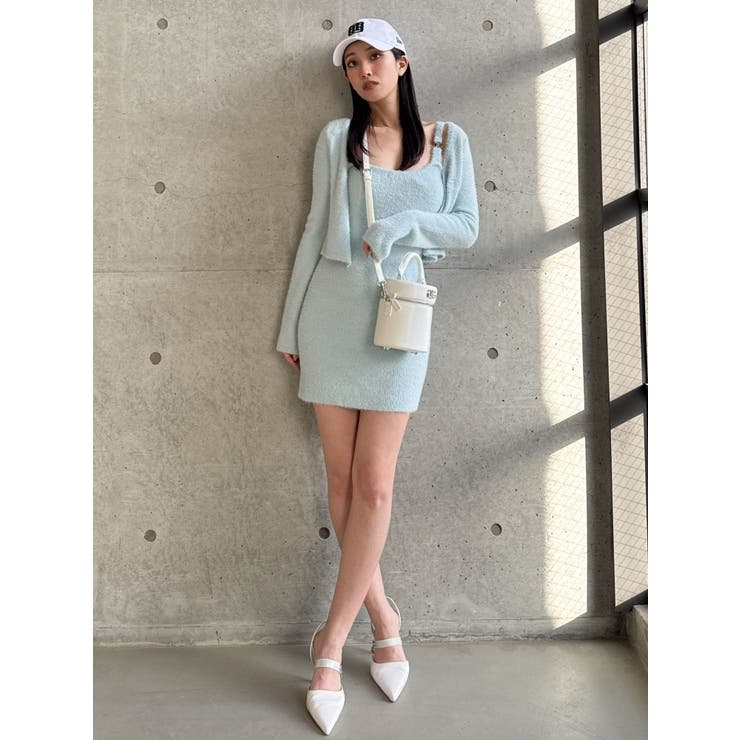 Symmetry GYDA embroideryシャギーニットカーディガン[品番