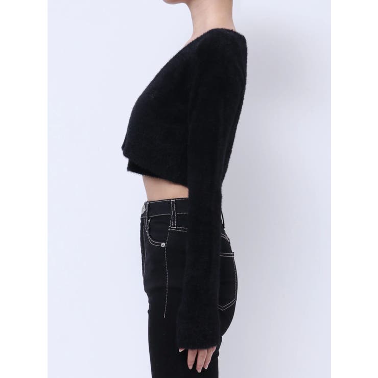 Symmetry GYDA embroideryシャギーニットカーディガン【SE… | GYDA | 詳細画像26 