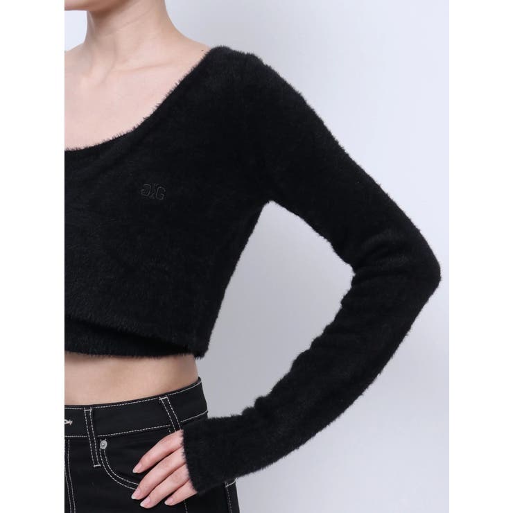 Symmetry GYDA embroideryシャギーニットカーディガン【SE… | GYDA | 詳細画像29 