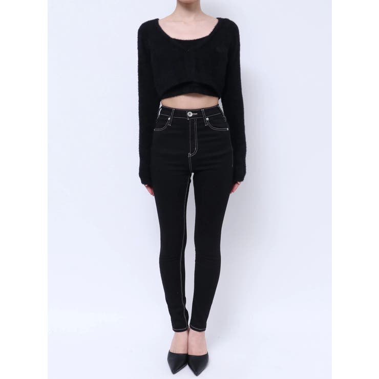 Symmetry GYDA embroideryシャギーニットカーディガン【SE… | GYDA | 詳細画像33 