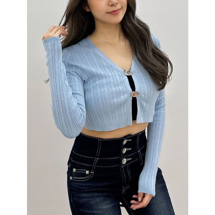 スカイブルー | GDチャームニットカーディガン | GYDA