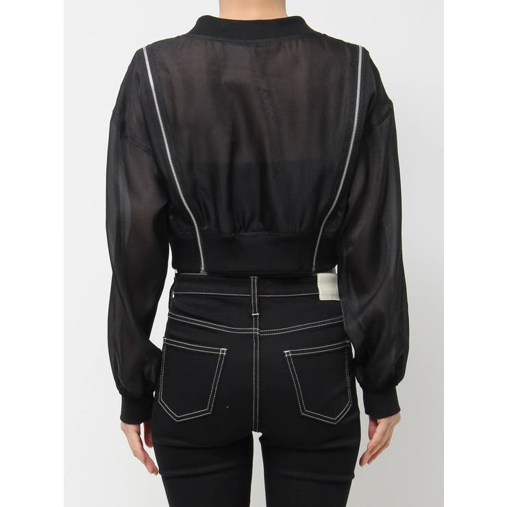 SymmetryGYDA ZIP デザインシアーブルゾン[品番：MKSW0063448