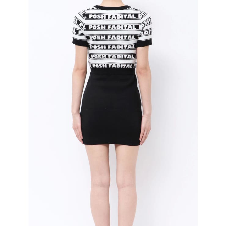 POSH FADITAL borderニットワンピース[品番：MKSW0062749]｜GYDA