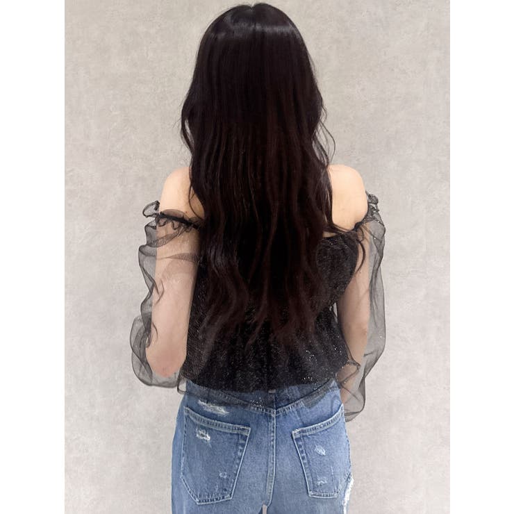 ラメチュールオフショルブラウス | GYDA | 詳細画像11 