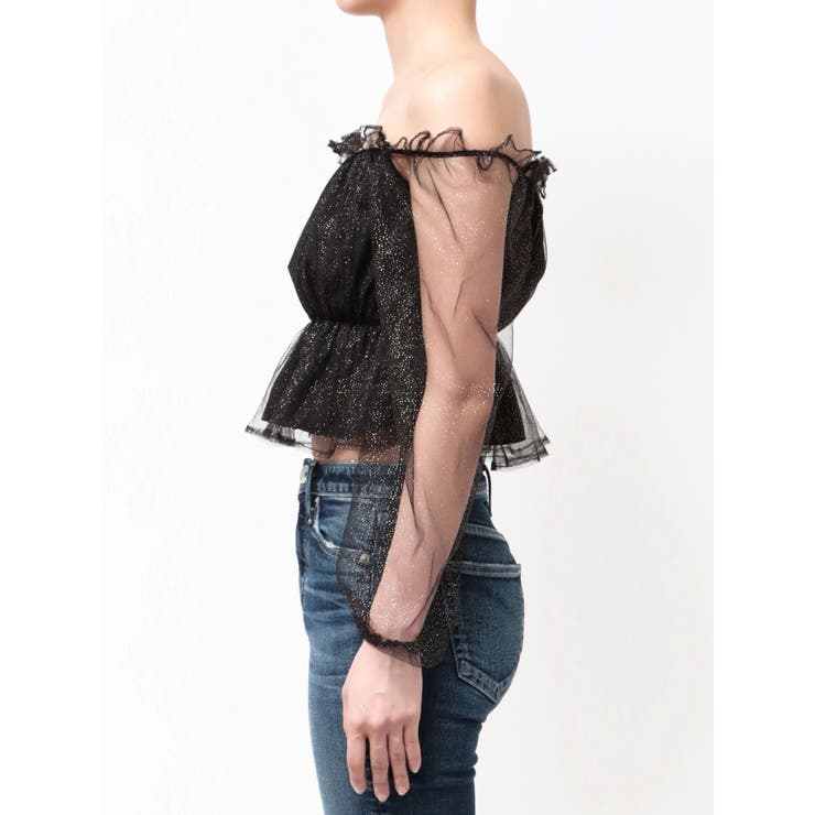 ラメチュールオフショルブラウス | GYDA | 詳細画像16 