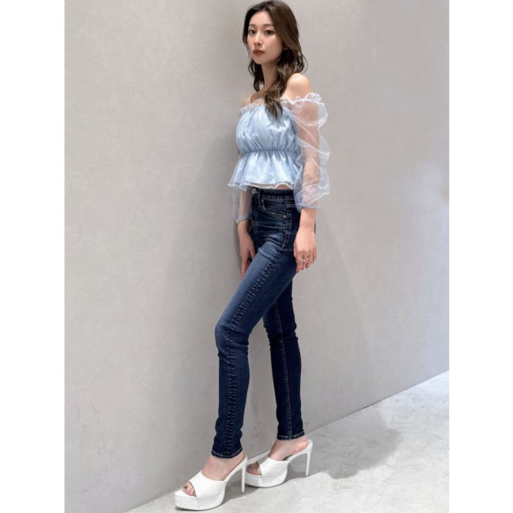 ラメチュールオフショルブラウス | GYDA | 詳細画像5 