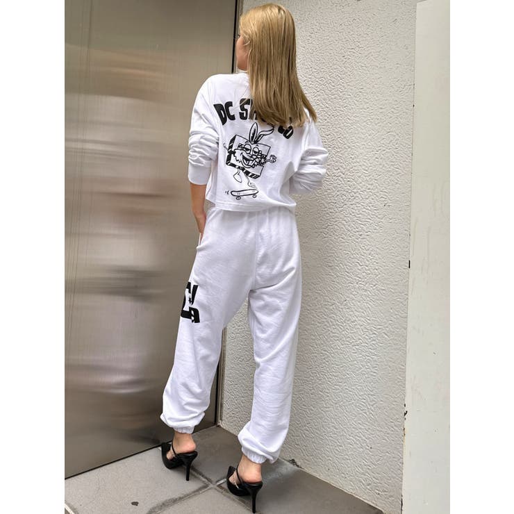 STARTEXCEEDEND スウェットパンツ レイヤード風 ダメージ ロゴ GYDA×DC stargyda MOTIF スウェットパンツ[品番：MKSW0063308