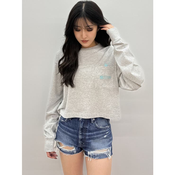 ハイウエストBACK RIPPEDデニムショートパンツ | GYDA | 詳細画像19 