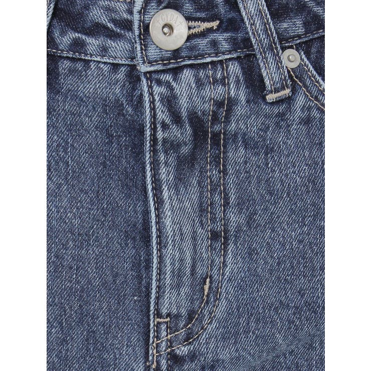 ハイウエストBELTデザインデニムスカートライクショートパンツ[品番