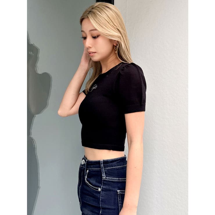 Gydaパフスリーブニットトップス | GYDA | 詳細画像3 